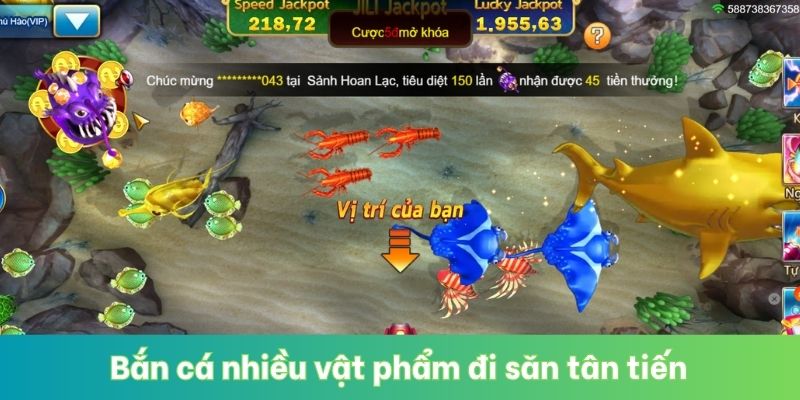 Bắn cá nhiều vật phẩm đi săn tân tiến