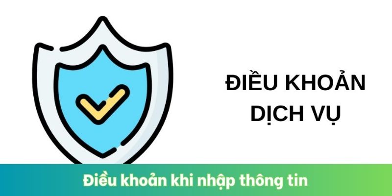 Điều khoản khi nhập thông tin