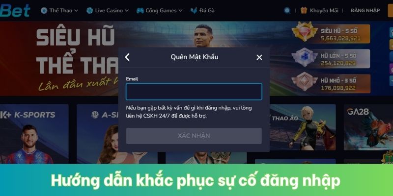 Hướng dẫn khắc phục sự cố đăng nhập