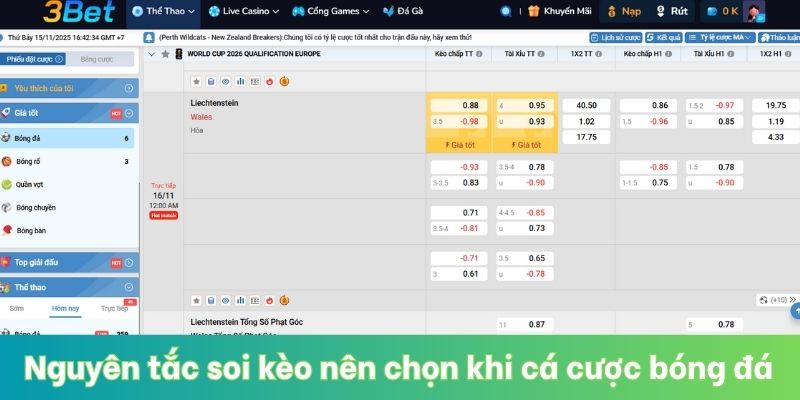 Nguyên tắc soi kèo ngon nên chọn khi cá cược bóng đá