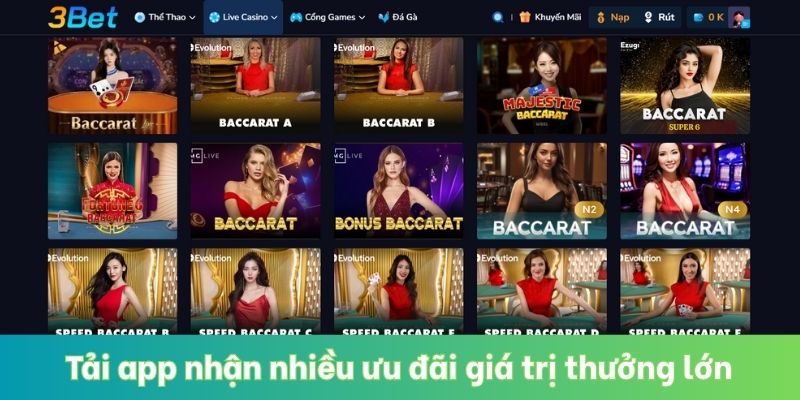 Tải app nhận nhiều ưu đãi giá trị thưởng lớn