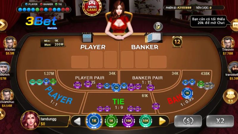 Tham gia chơi Baccarat tại 3BET an toàn, minh bạch nhất