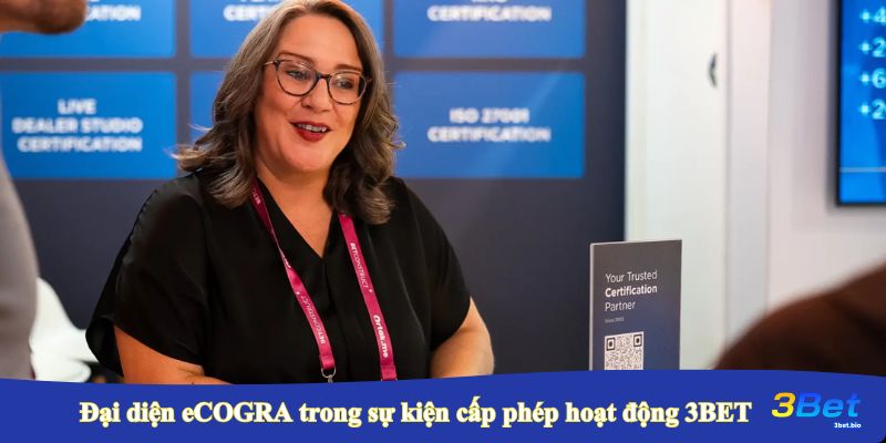 Đại diện eCOGRA cấp phép hoạt động 3BET